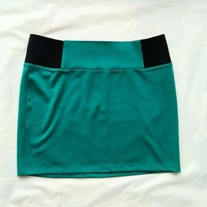 Charlotte Russe Green Mini Skirt